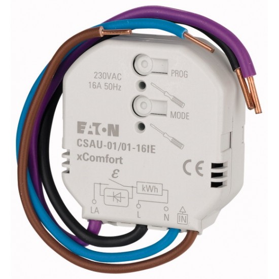 Eaton switch actuator flush-mounted 16A / integr. Binary input + energy measurement function