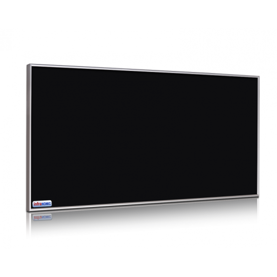 Infrared glass heater black 900W aluminium frame standard